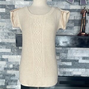 Willow Spring Knit Sweater Short Sleeves Size M